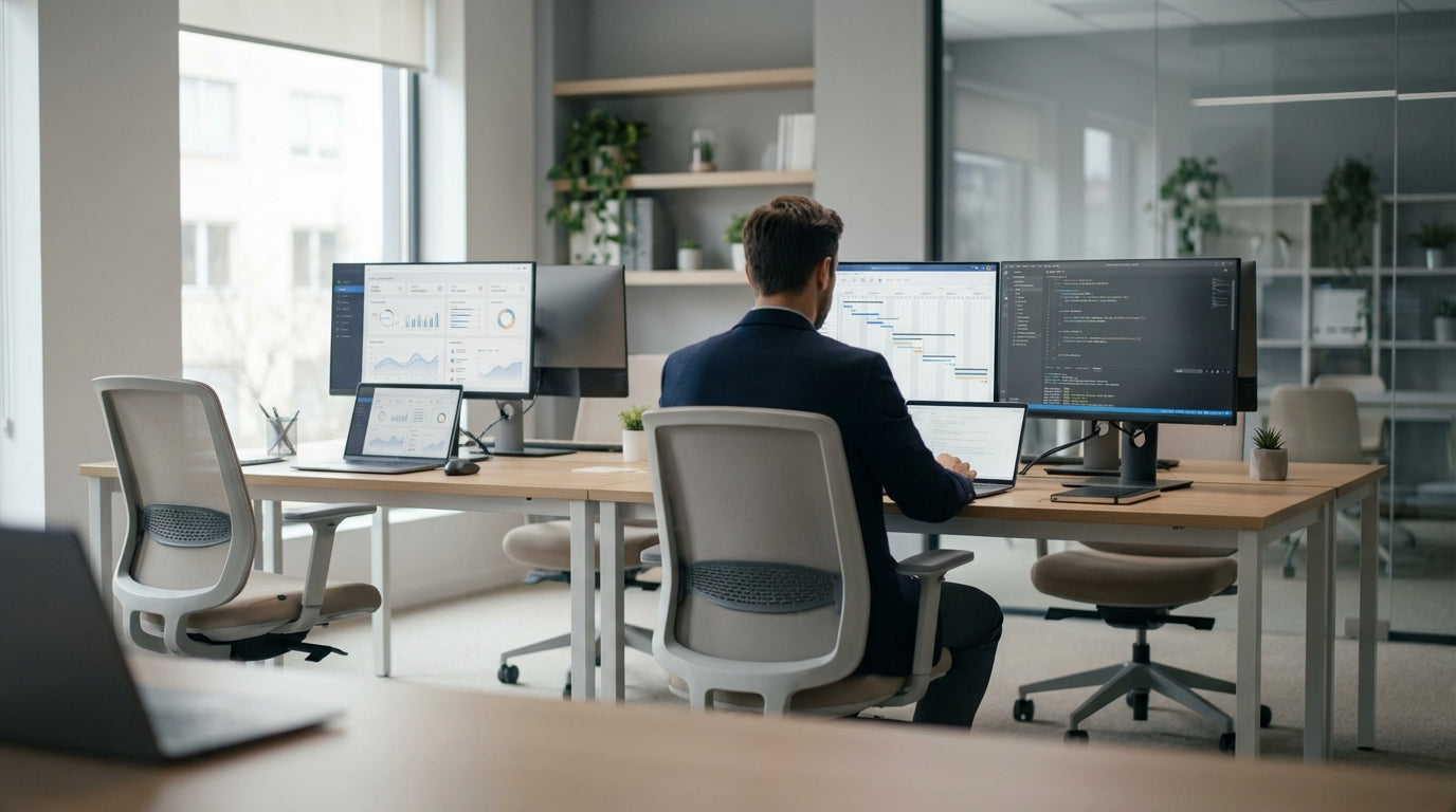 How to Set Up a 4-Person Workstation Layoutimage