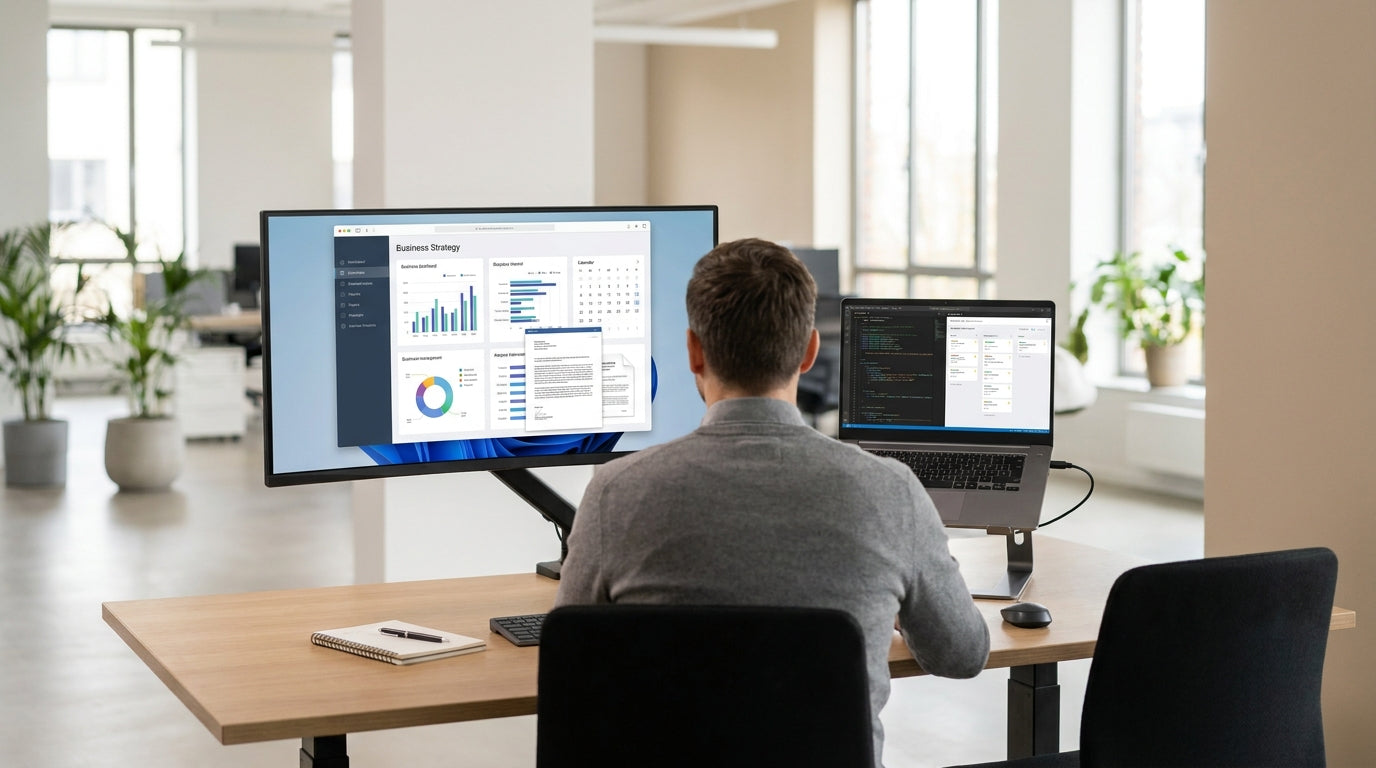 How to Set Up Desk Mounted Screens at Different Heightsimage