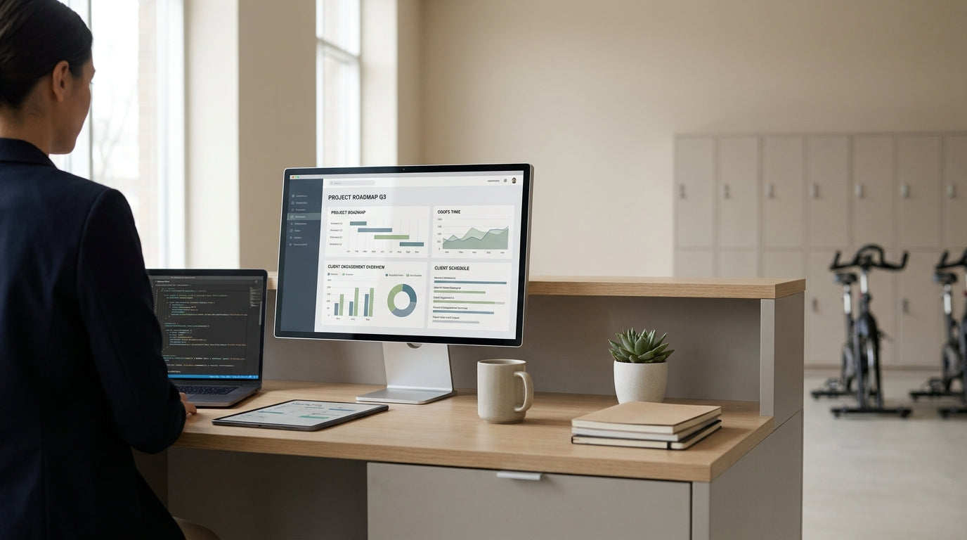 Office Furniture for Spinning Studios: Check-In Deskimage