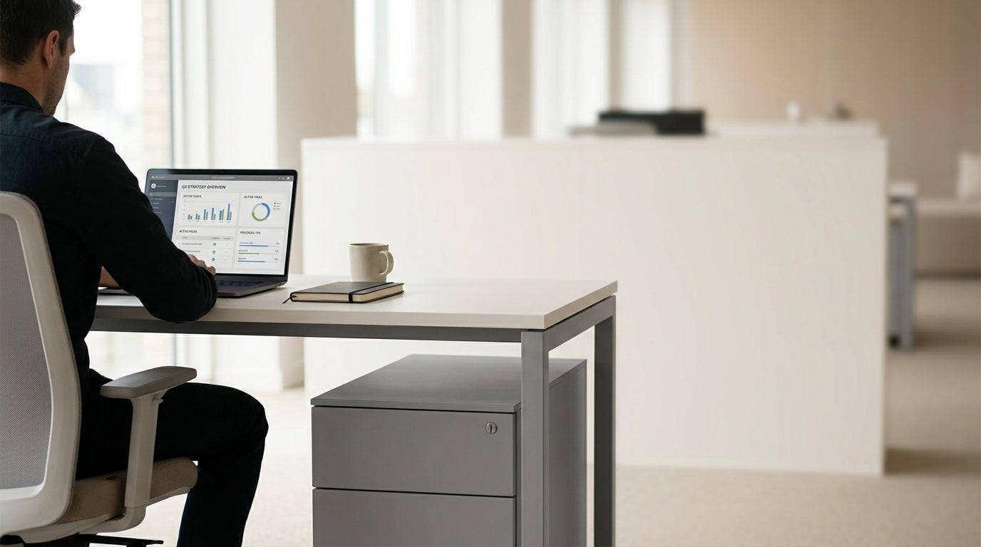 What Size Pedestal Fits Under Standard Desks?image