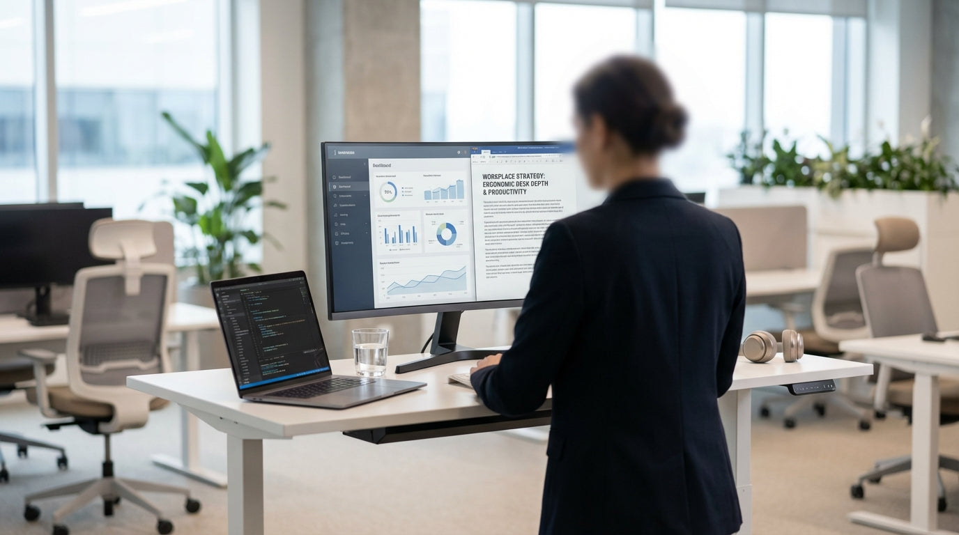 What is the Best Desk Depth for Ergonomic Working?image