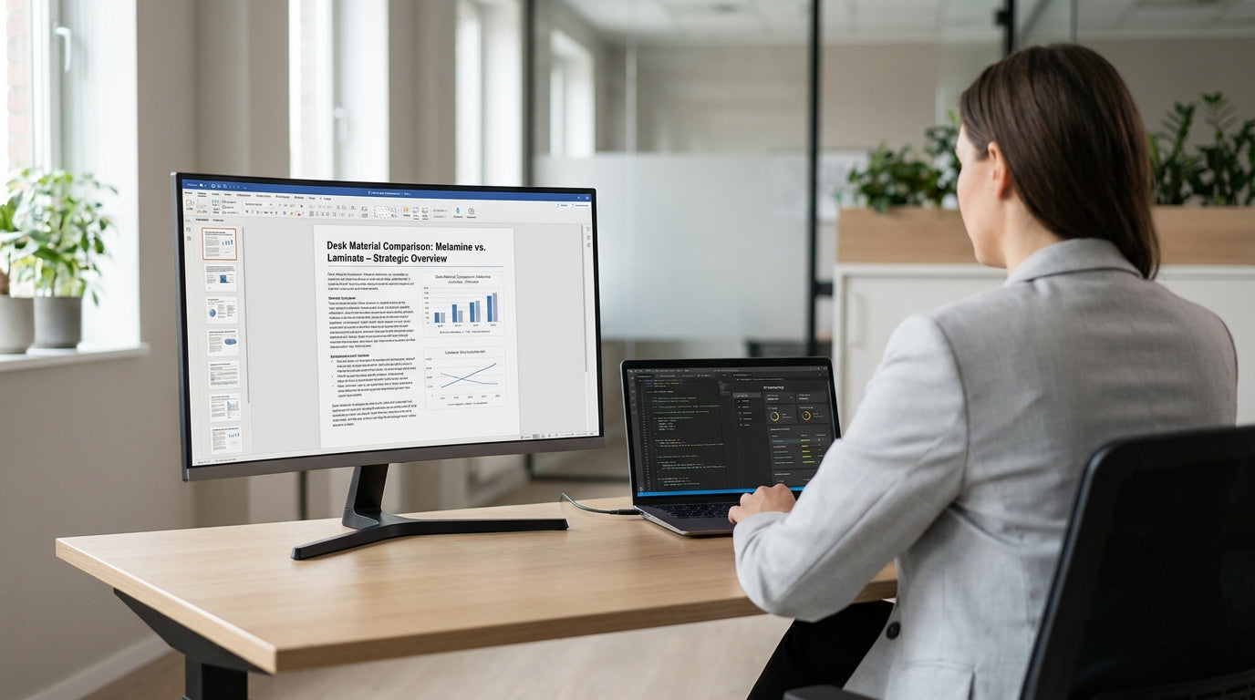 What is the Difference Between Melamine and Laminate Desks?image
