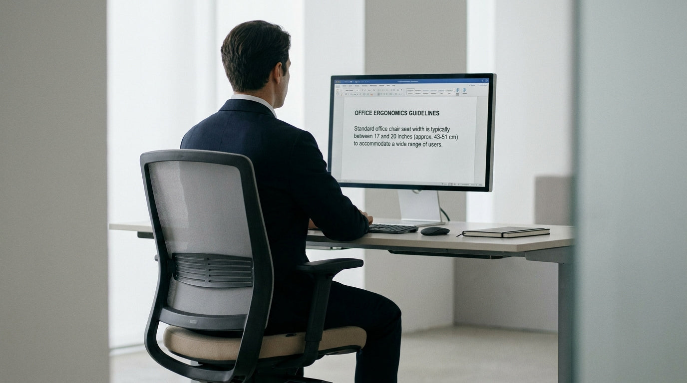 What is the Standard Office Chair Seat Width?image
