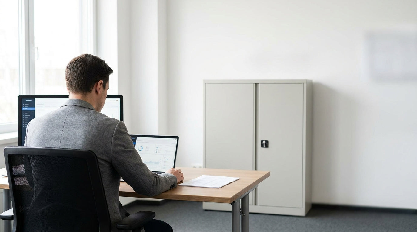 What is the Standard Office Storage Cabinet Width?image