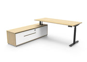Halo (Round Legs) Electric Height Adjustable Executive Desk & Cabinet