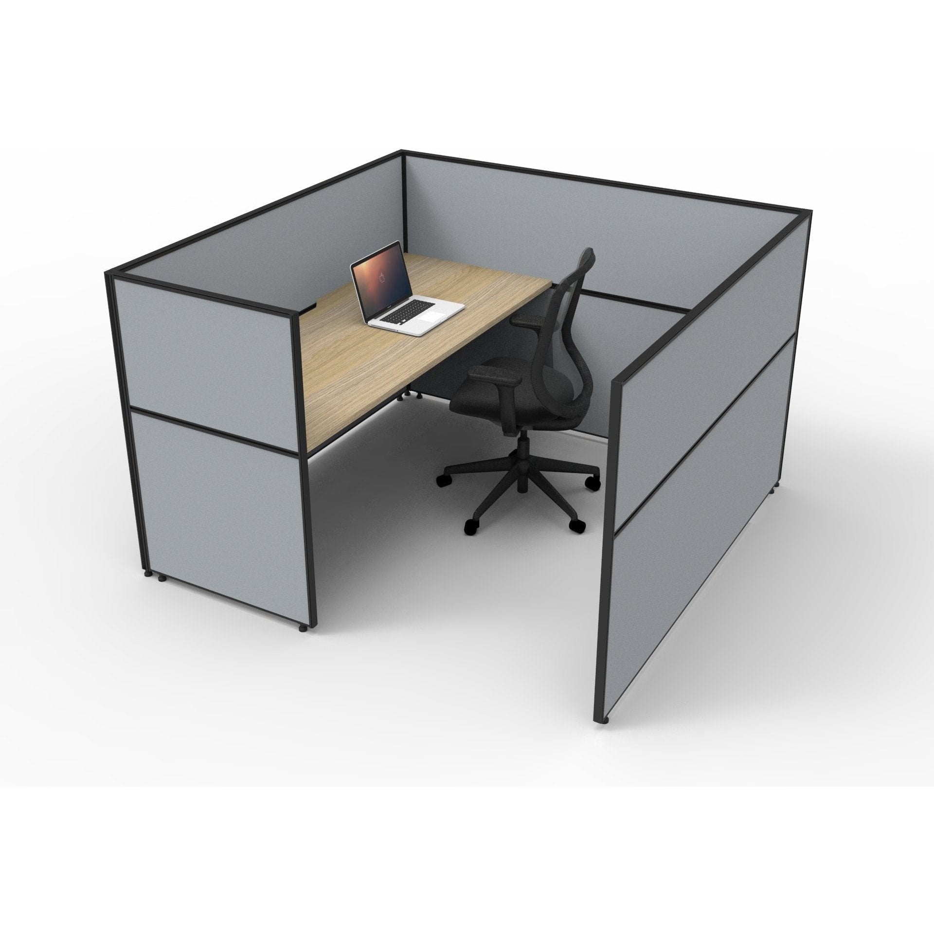 SHUSH30 Cubicle Workstation - 1 Person - Oak