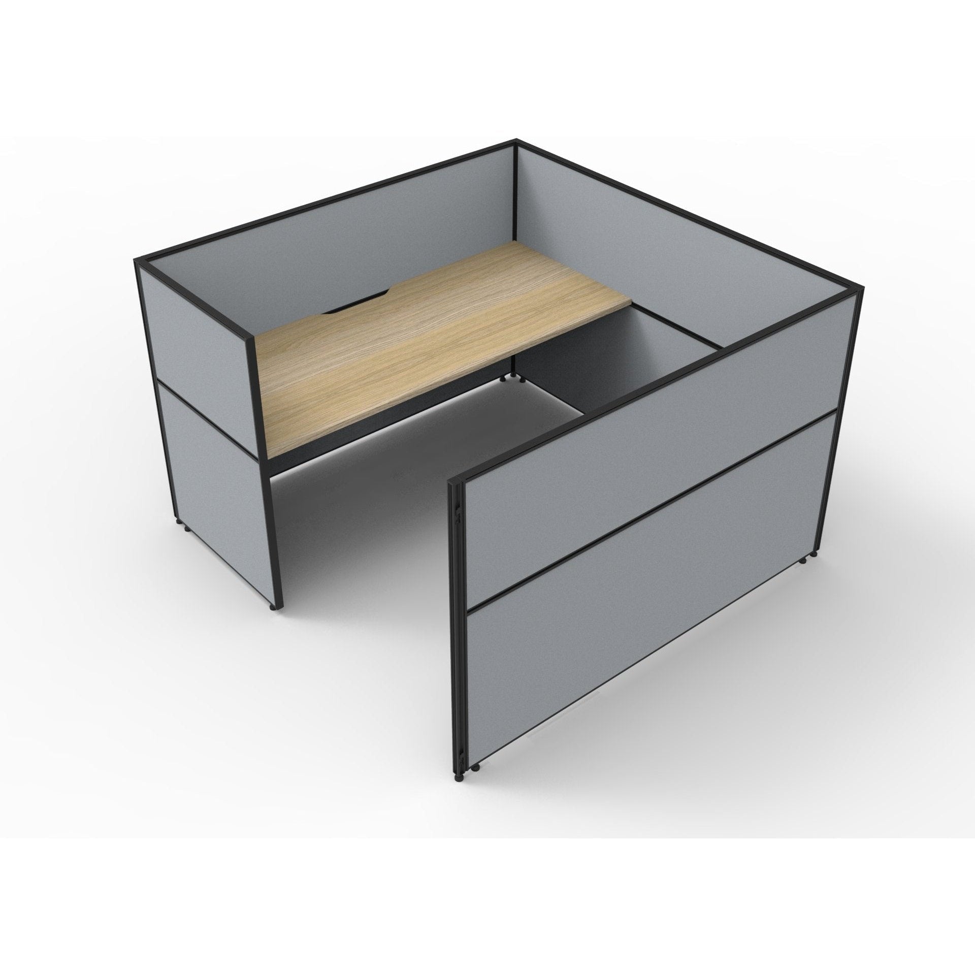 SHUSH30 Cubicle Workstation - 1 Person - Oak