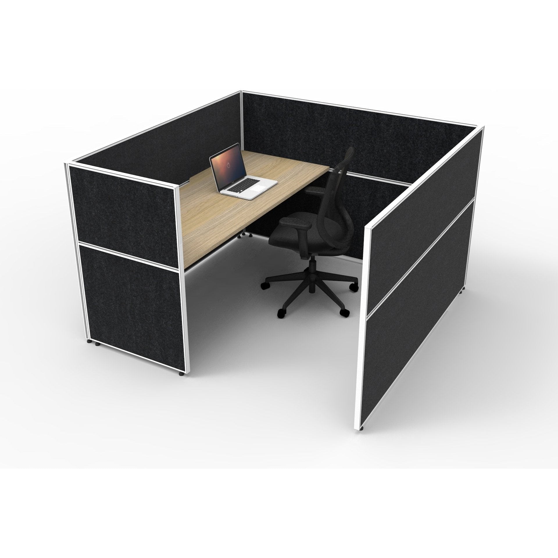 SHUSH30 Cubicle Workstation - 1 Person - Oak