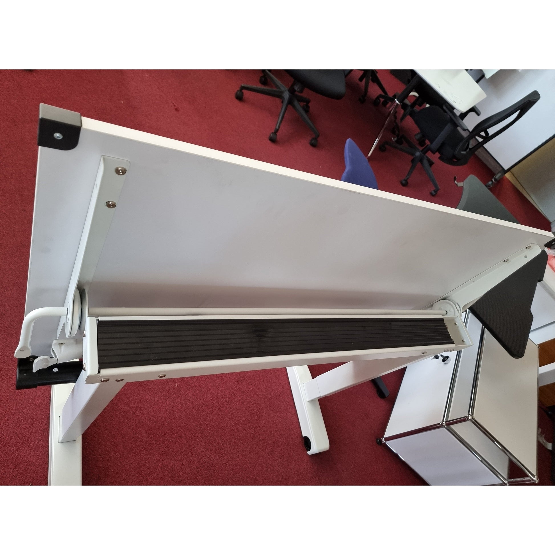 Versarise Height Adjustable Drafting Table  Pneumatic Flip Top Table
