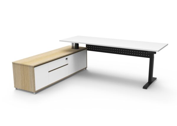 Boost Electric Height Adjustable - Executive Desk With Cabinet