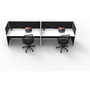 SHUSH30 Workstation - 2 Person - Screen Hung Tops - White