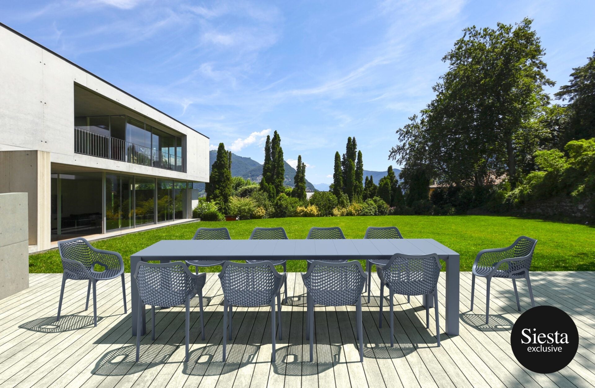 Vegas 10 Seater Dining Set with Air XL Armchair