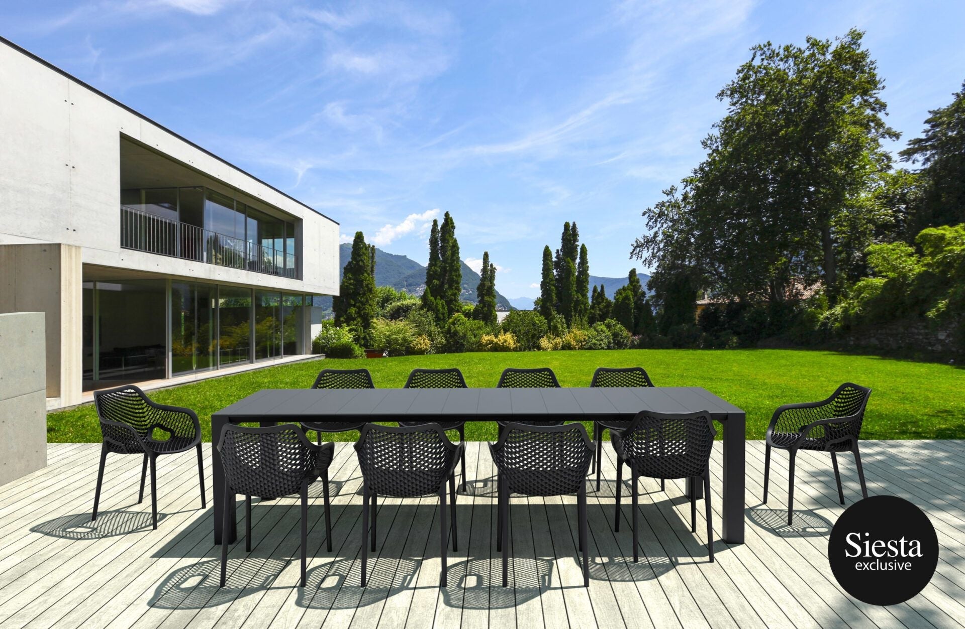 Vegas 10 Seater Dining Set with Air XL Armchair