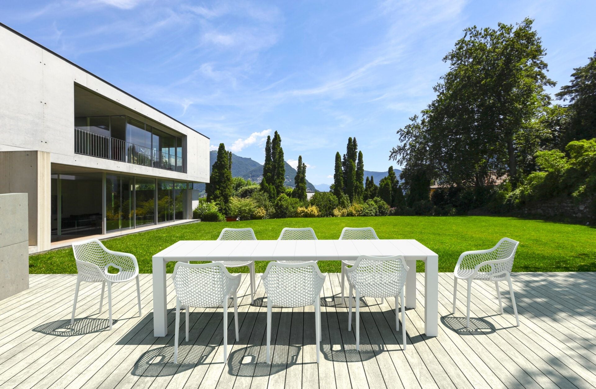 Vegas 8 Seater Dining Set with Air XL Armchair