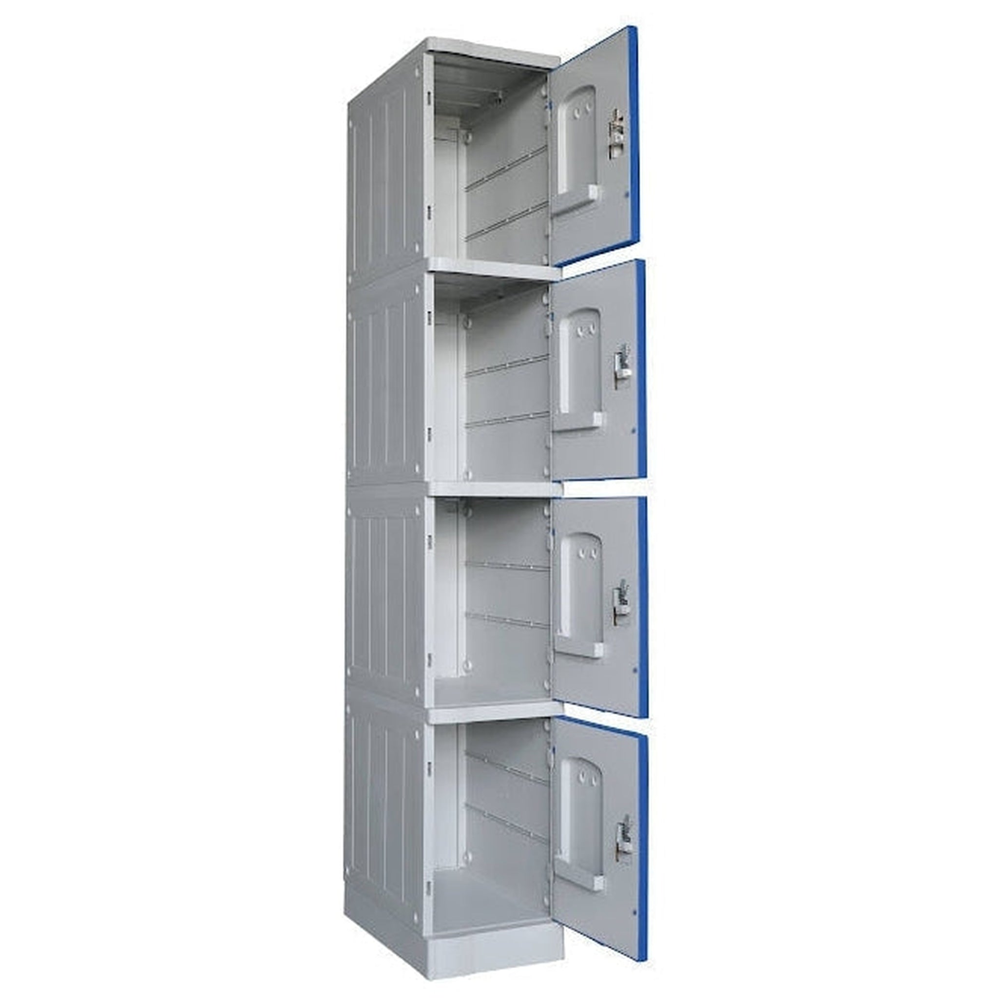Steelco ABS Plastic Lockers 4 Door Single Bank