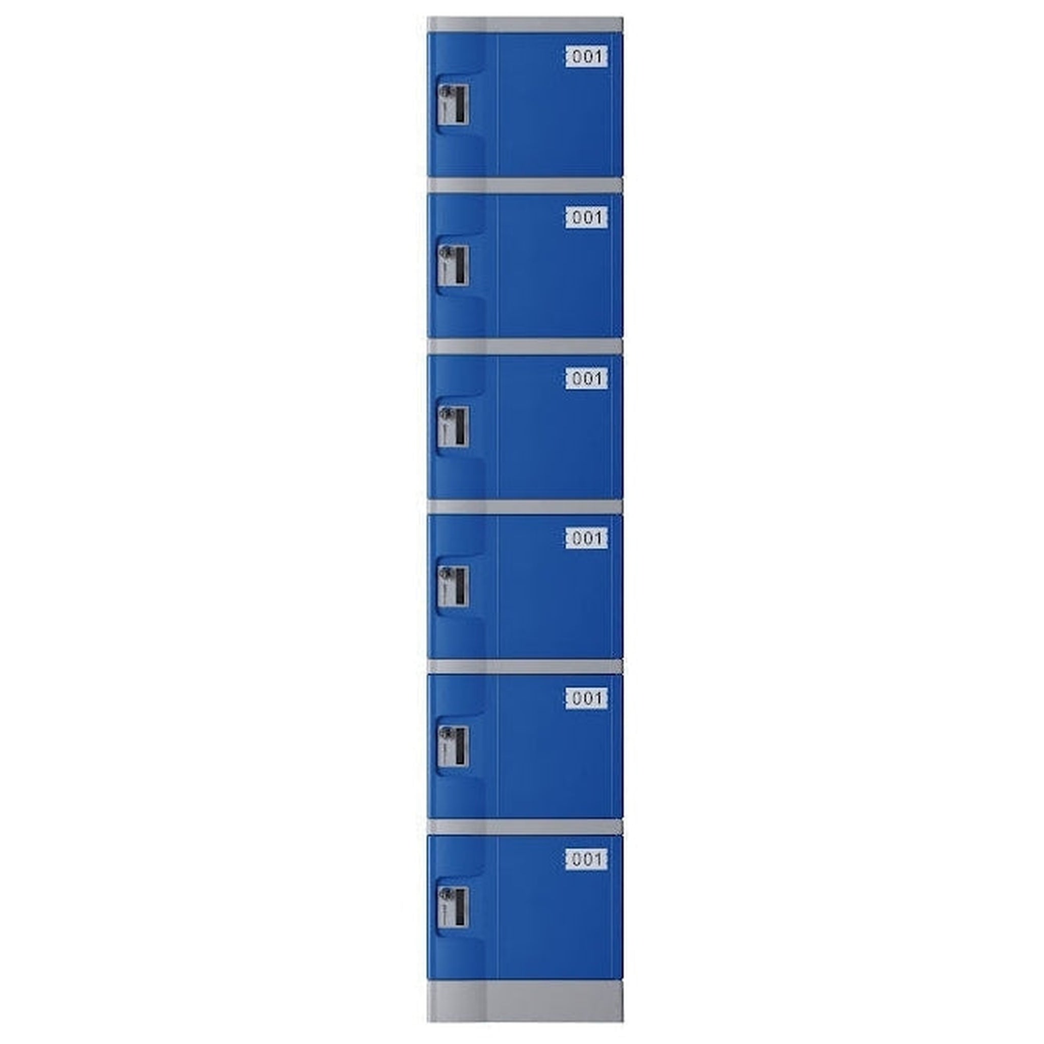 Steelco ABS Plastic Lockers 6 Doors Single Bank