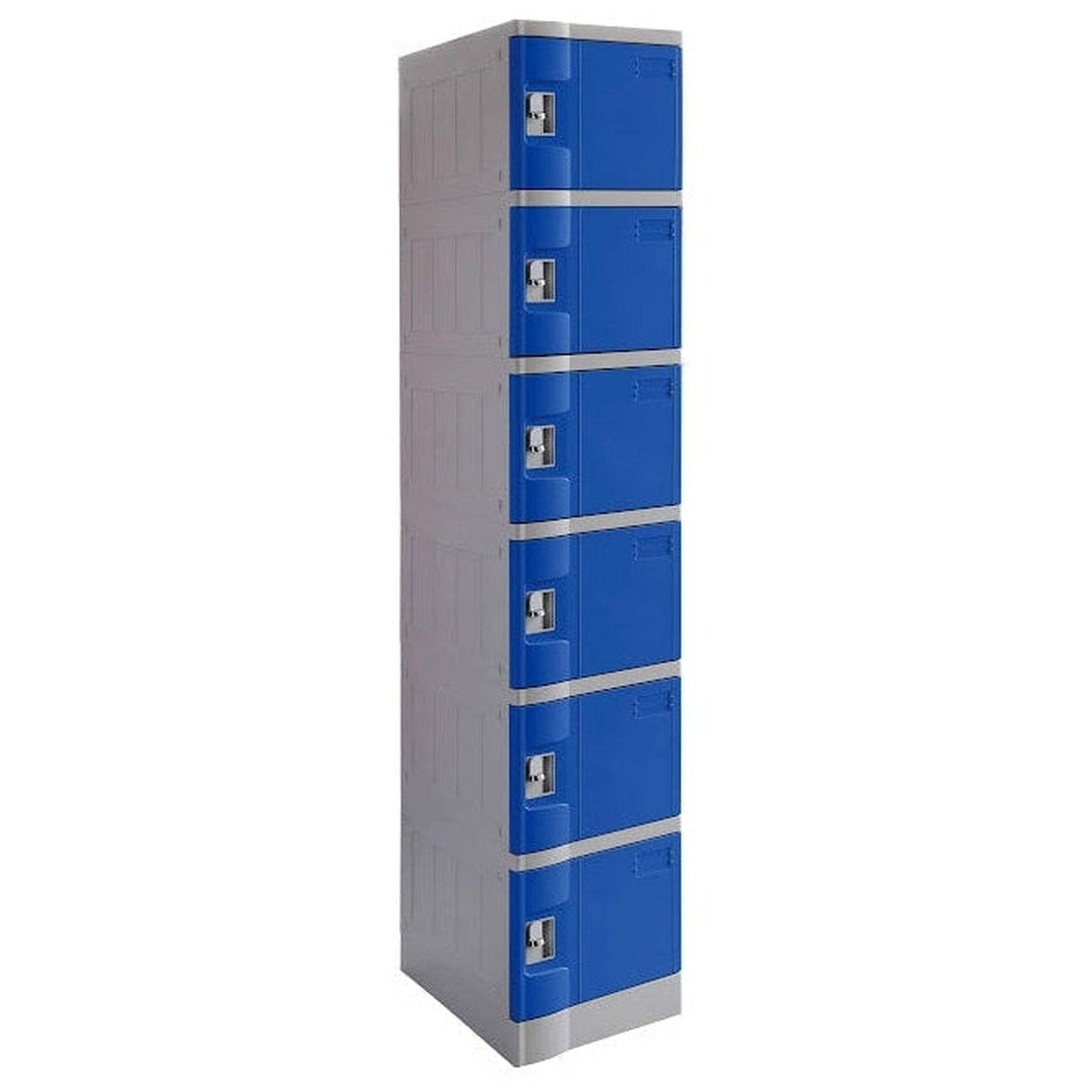 Steelco ABS Plastic Lockers 6 Doors Single Bank