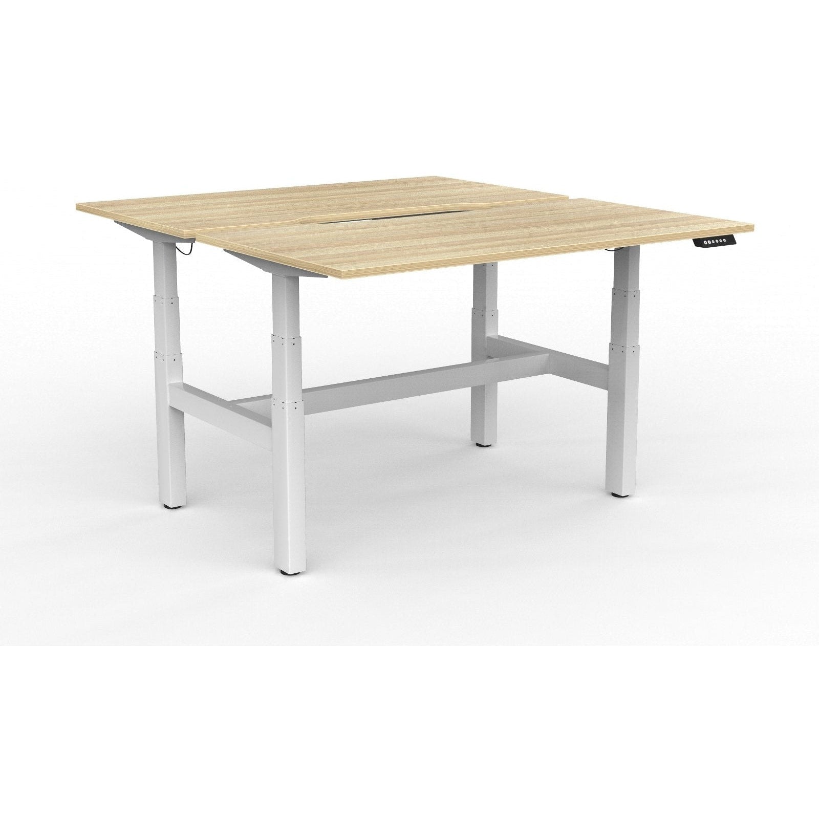 Agile+ Electric Height Adjustable 2 Person Double Sided Workstation