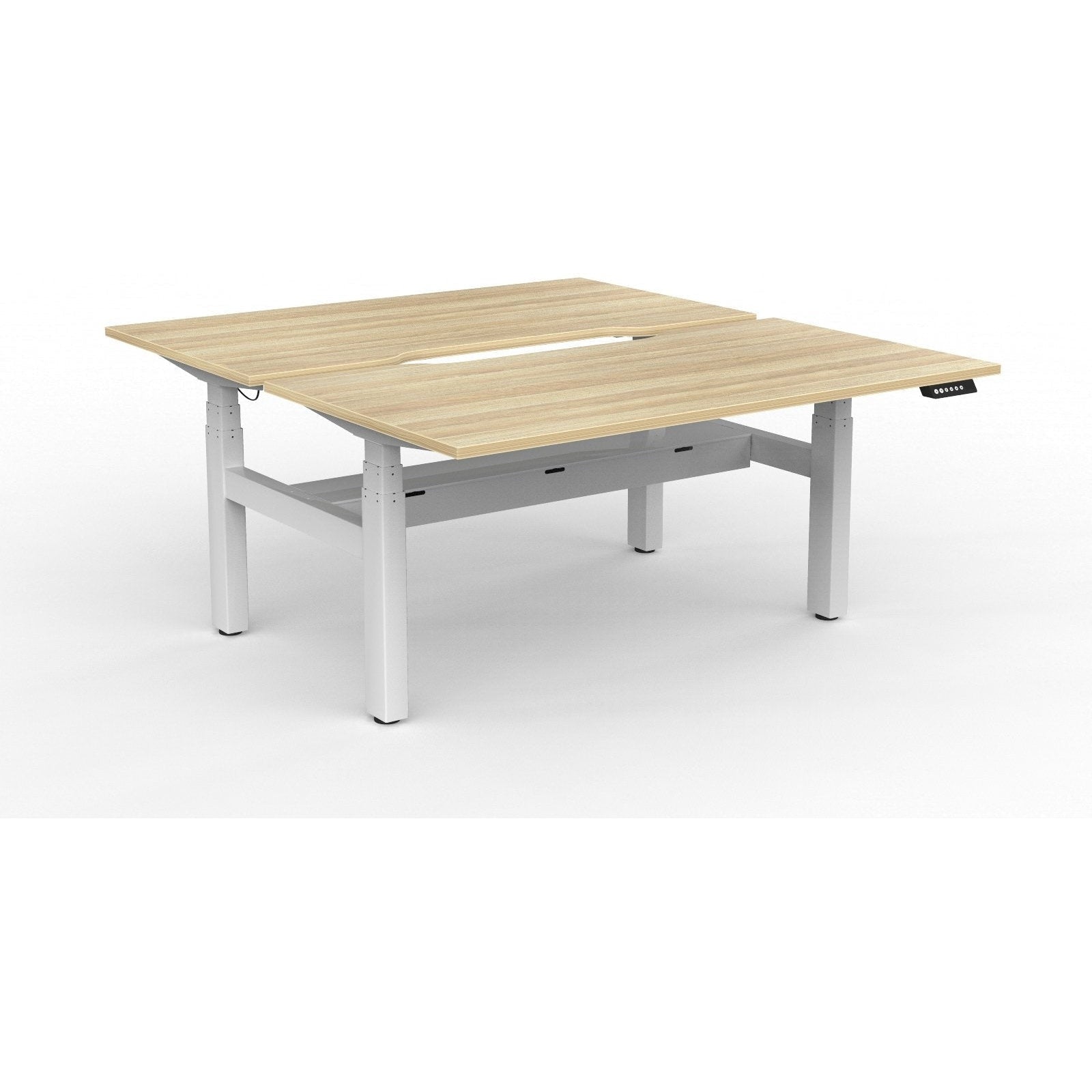 Agile+ Electric Height Adjustable 2 Person Double Sided Workstation