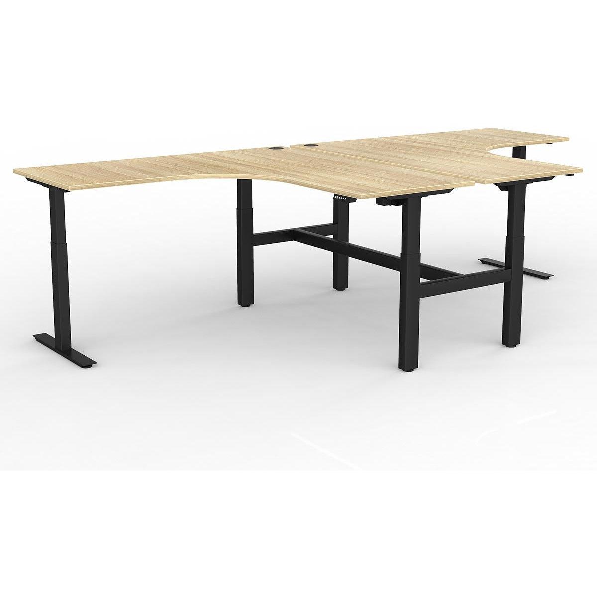 Agile Electric 2-Column 90° Shared Workstation