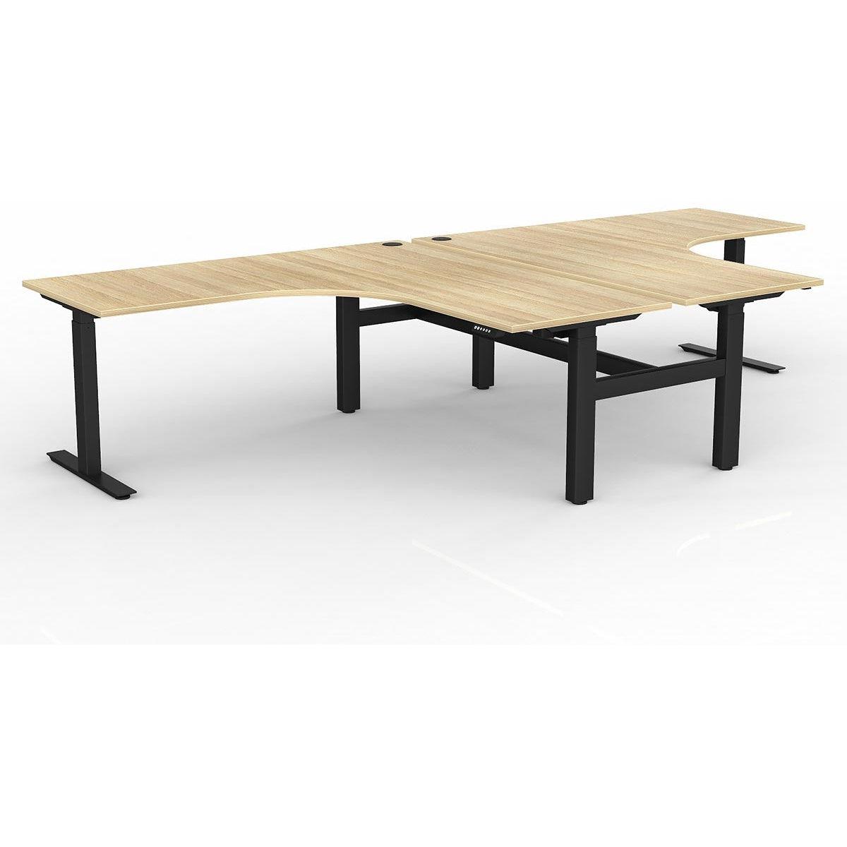 Agile Electric 2-Column 90° Shared Workstation