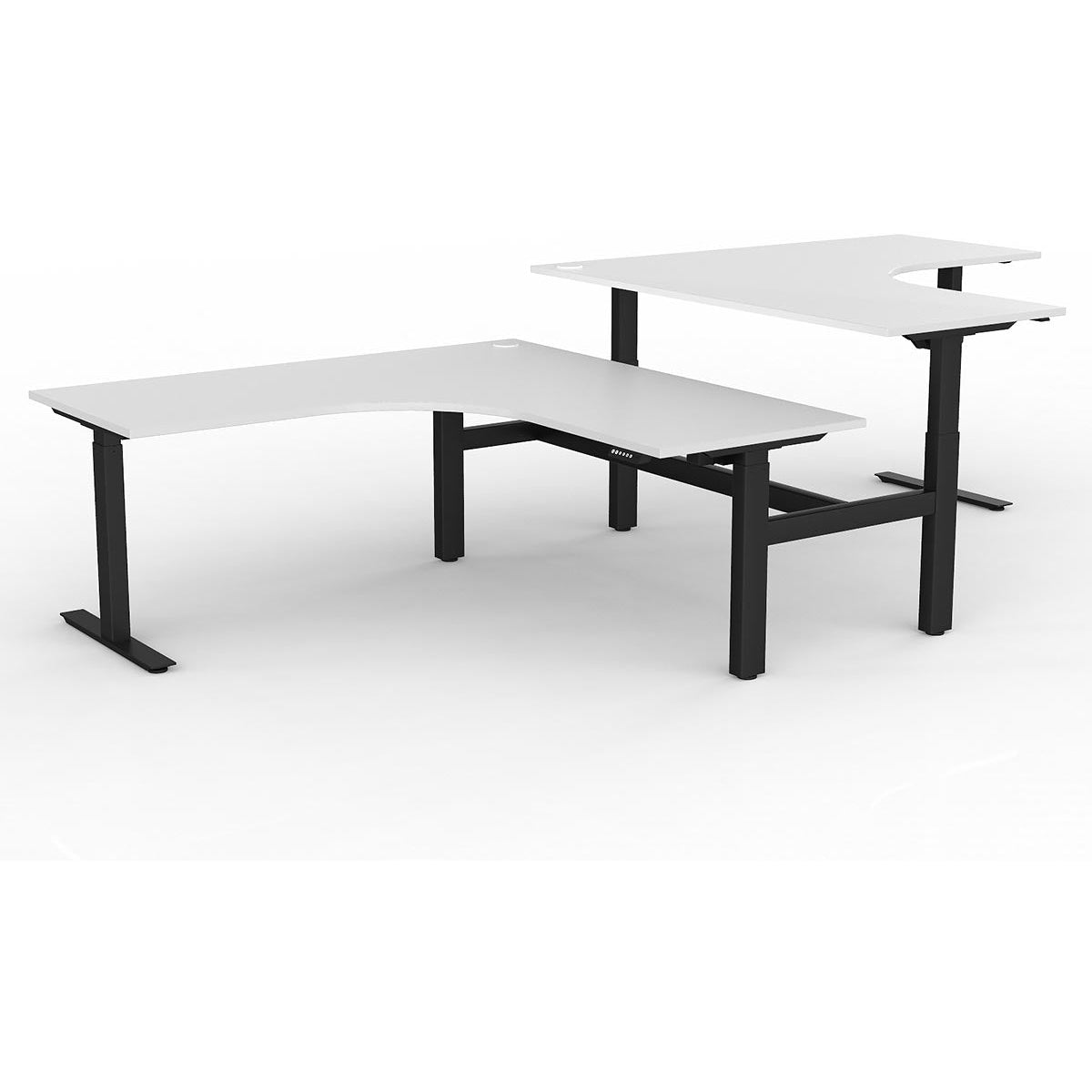 Agile Electric 2-Column 90° Shared Workstation