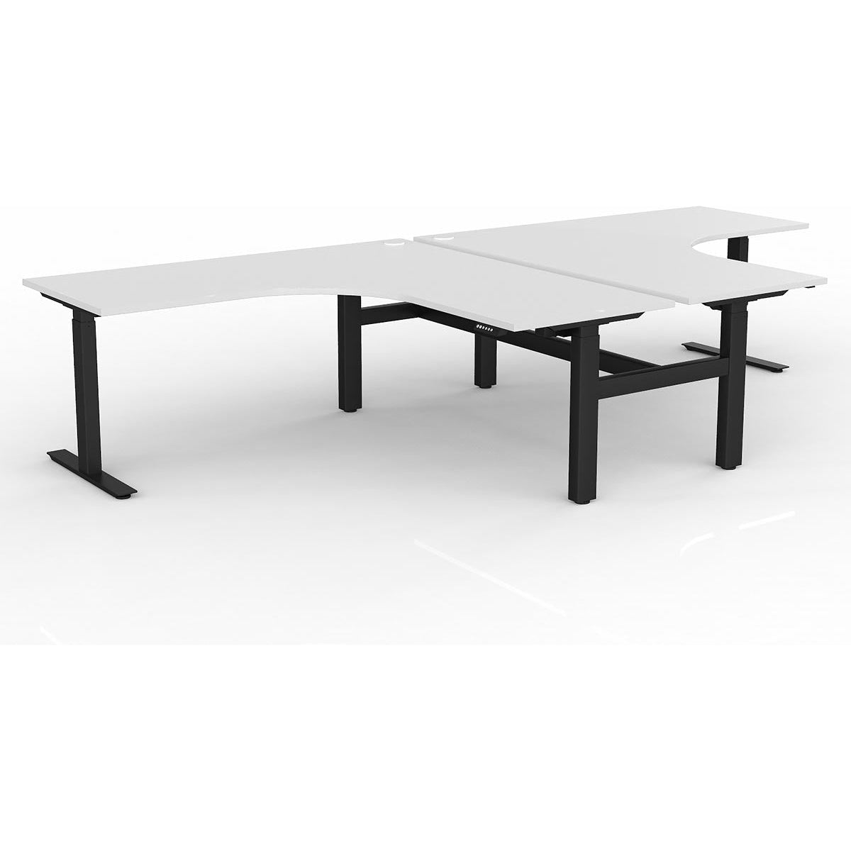 Agile Electric 2-Column 90° Shared Workstation