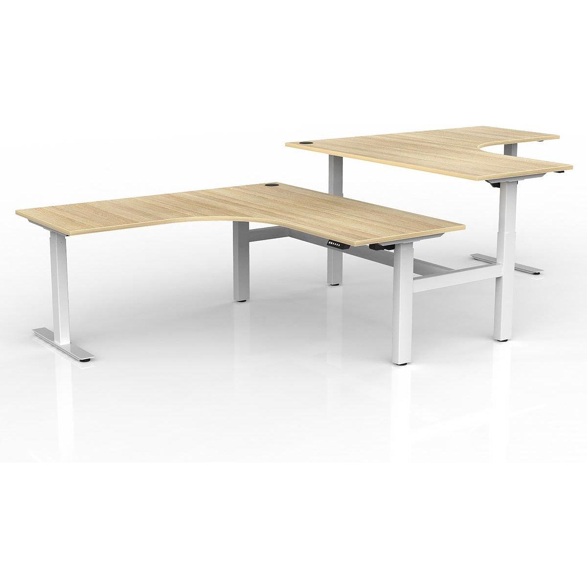 Agile Electric 2-Column 90° Shared Workstation