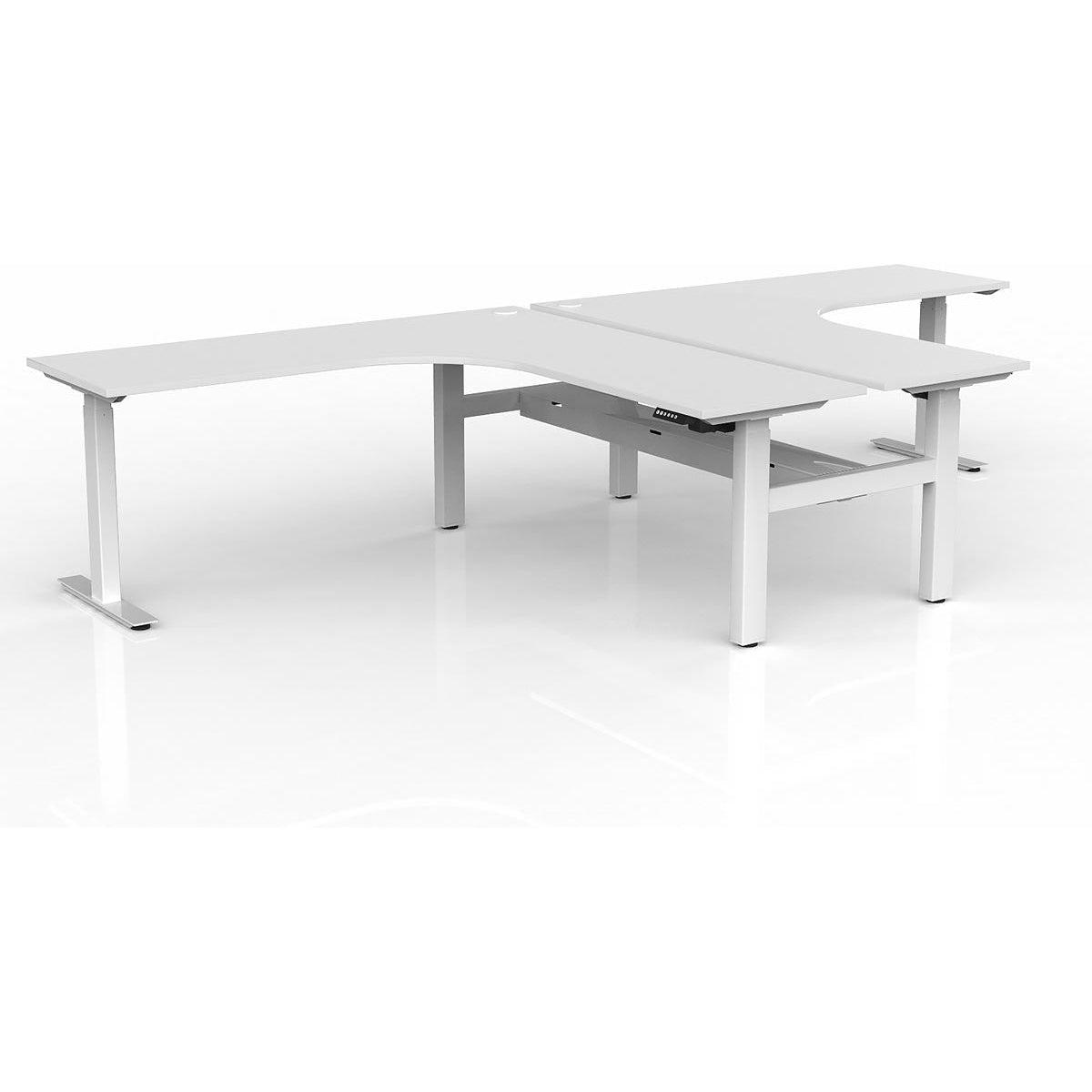 Agile Electric 2-Column 90° Shared Workstation - Cable Tray