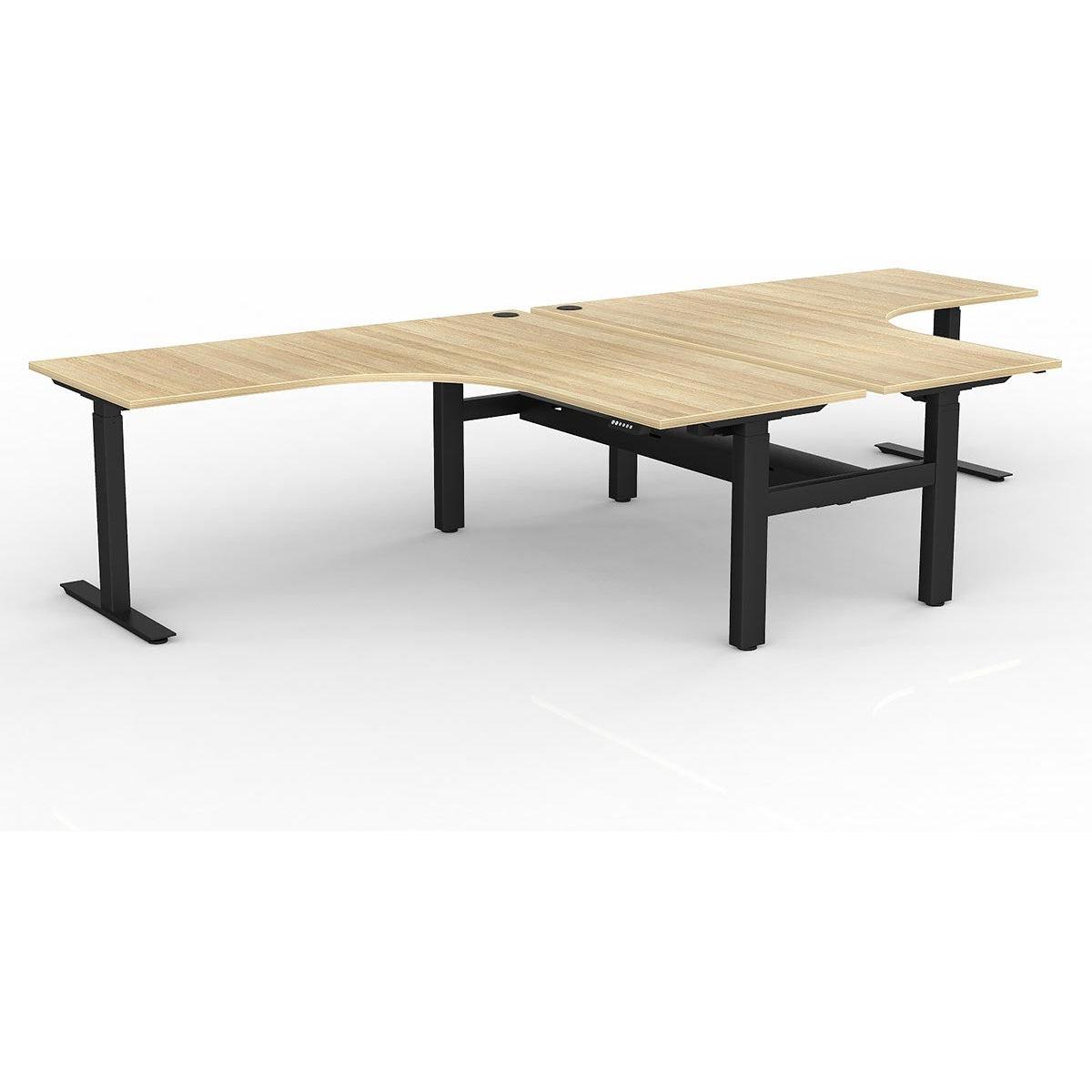 Agile Electric 2-Column 90° Shared Workstation - Cable Tray