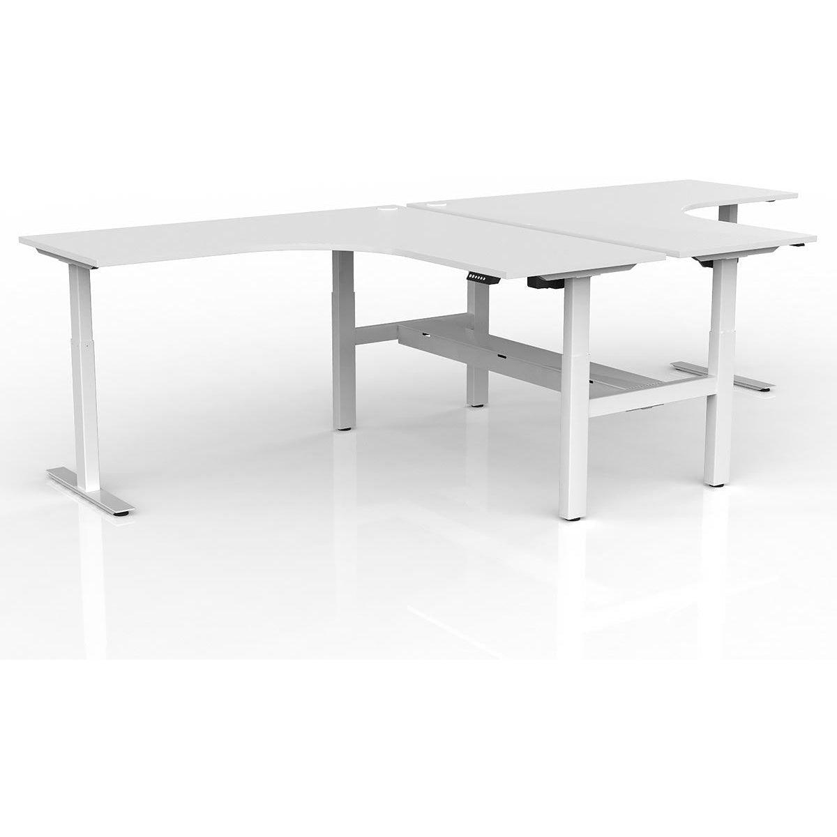 Agile Electric 2-Column 90° Shared Workstation - Cable Tray