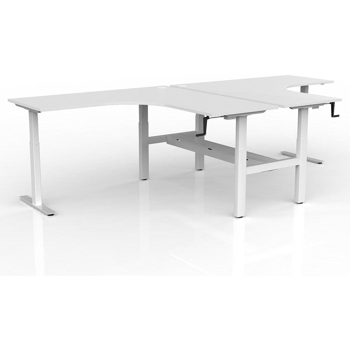 Agile Winder Adjust 90° Shared Workstation - Cable Tray