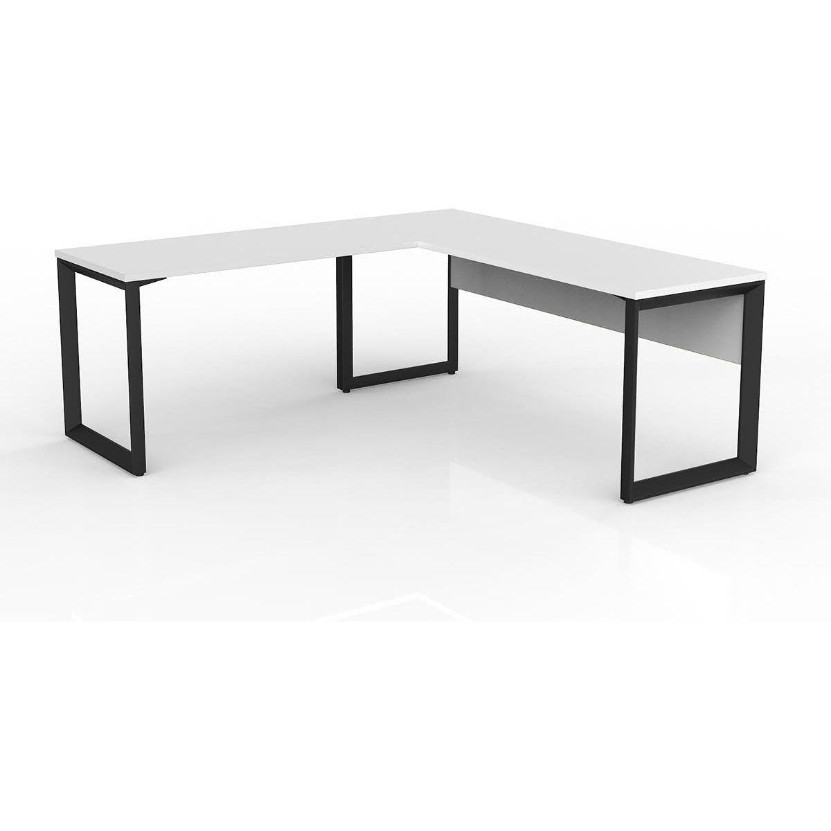 Anvil Desk with Return and Modesty - Left Hand