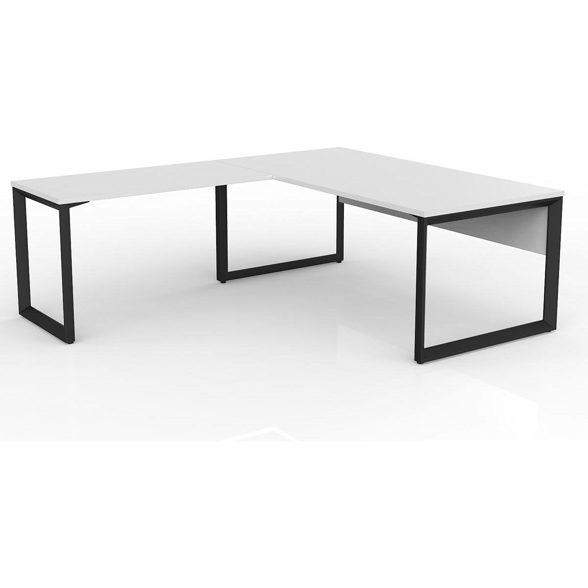 Anvil Desk with Return and Modesty - Left Hand