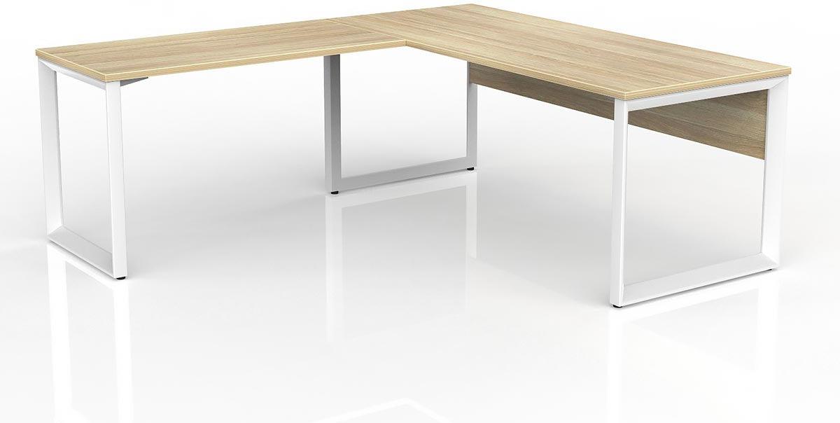 Anvil Desk with Return and Modesty - Left Hand