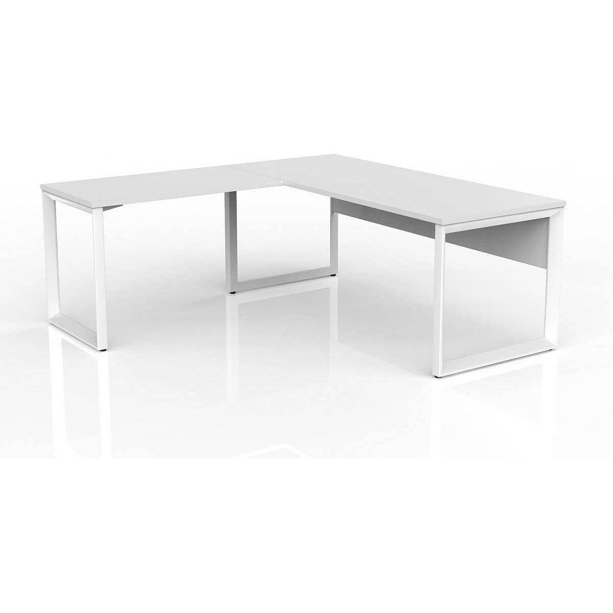 Anvil Desk with Return and Modesty - Left Hand