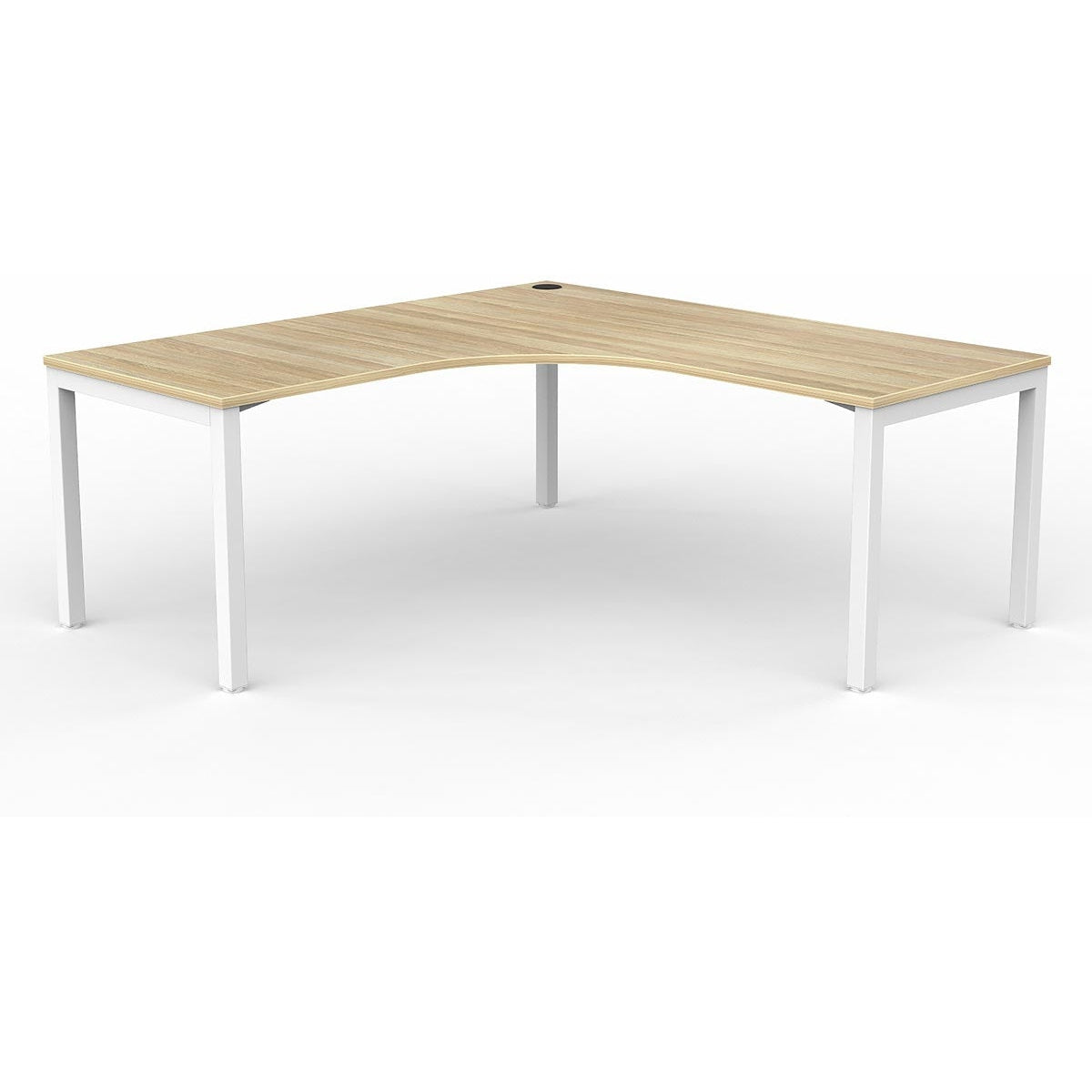 Axis Single 90-degree Workspace - New Oak Worktop