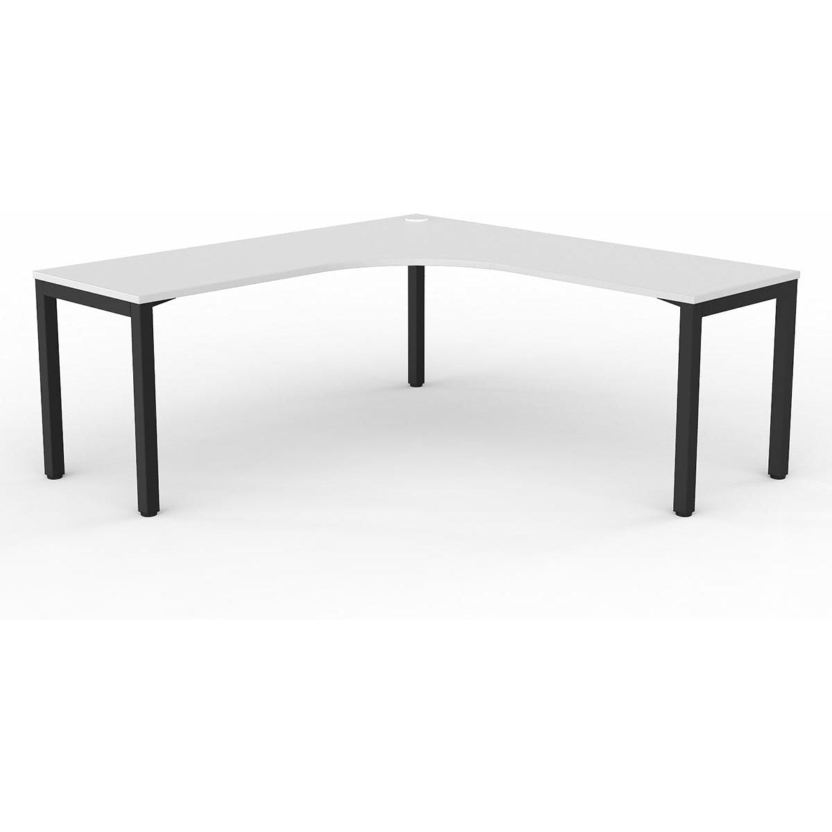 Axis Single 90-degree Workspace - White Worktop