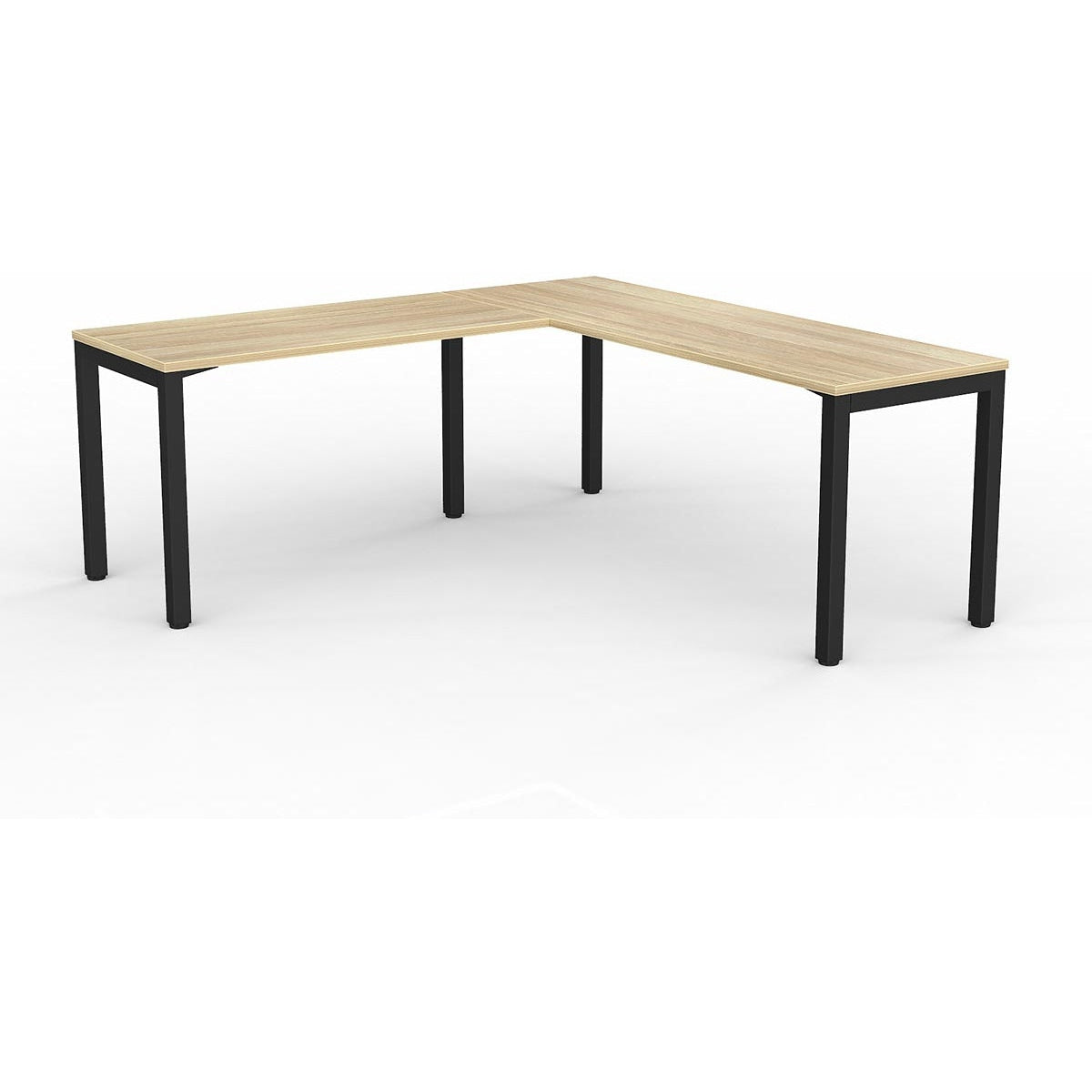 Axis Desk with Return - New Oak Worktop