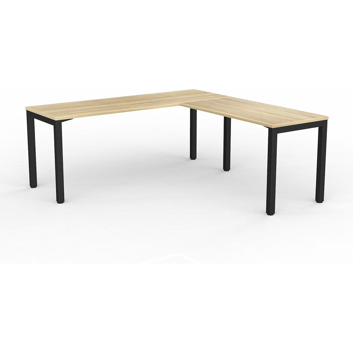 Axis Desk with Return - New Oak Worktop