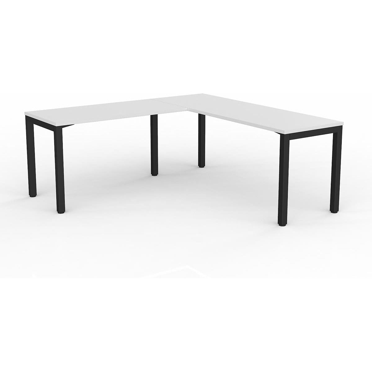 Axis Desk with Return - White Worktop