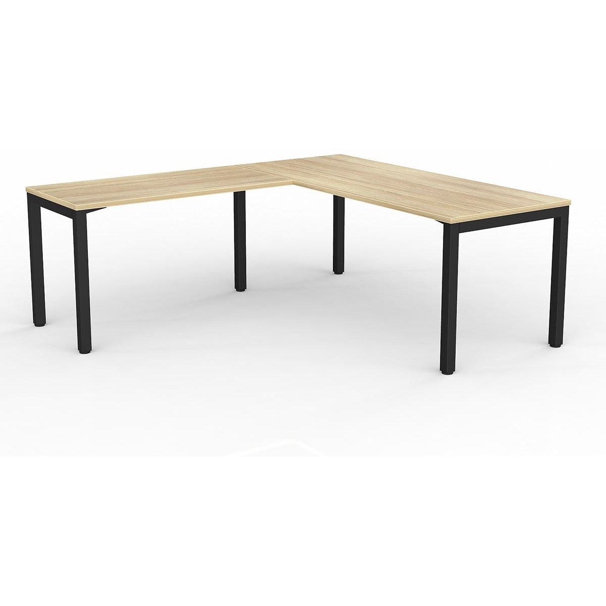 Axis Desk with Return - New Oak Worktop