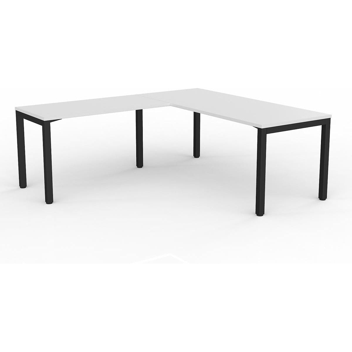 Axis Desk with Return - White Worktop