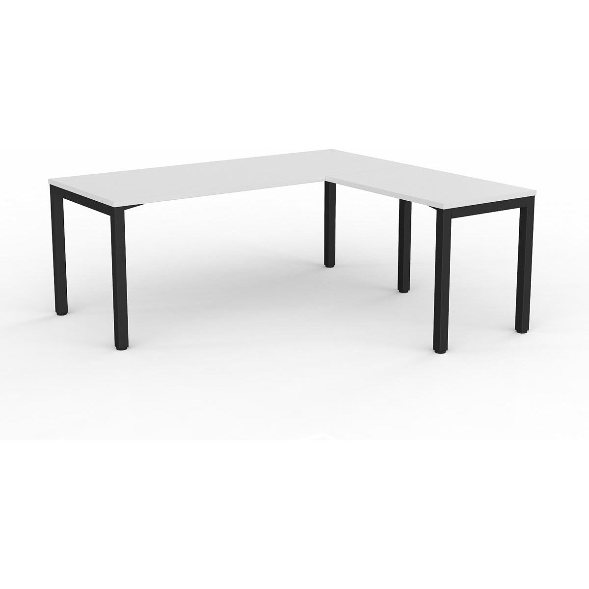 Axis Desk with Return - White Worktop
