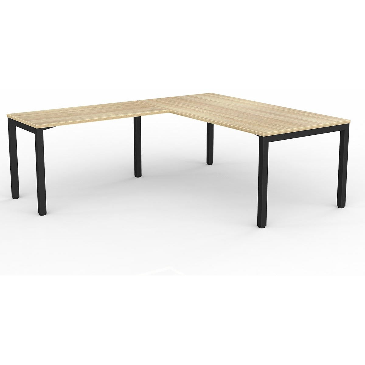 Axis Desk with Return - New Oak Worktop