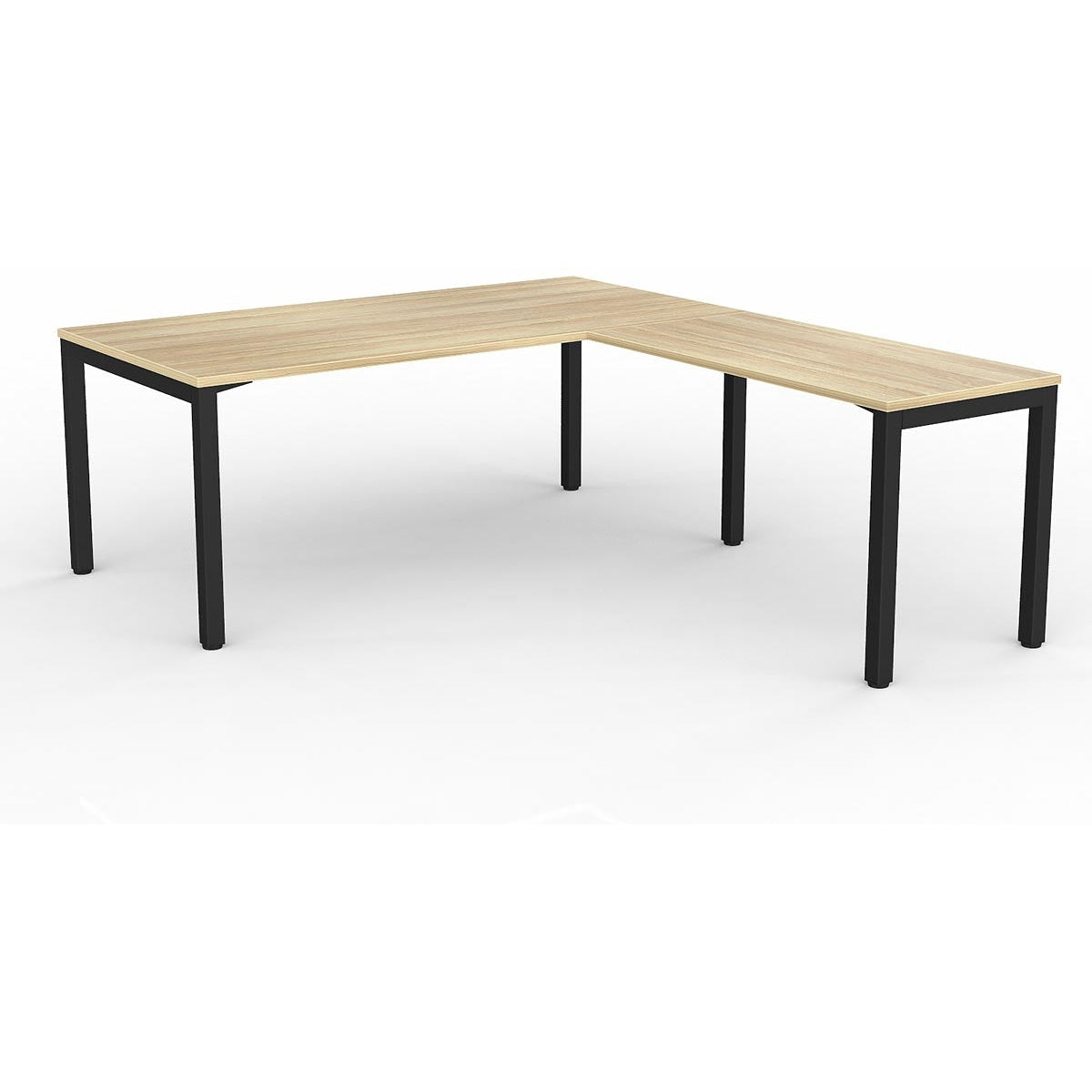 Axis Desk with Return - New Oak Worktop