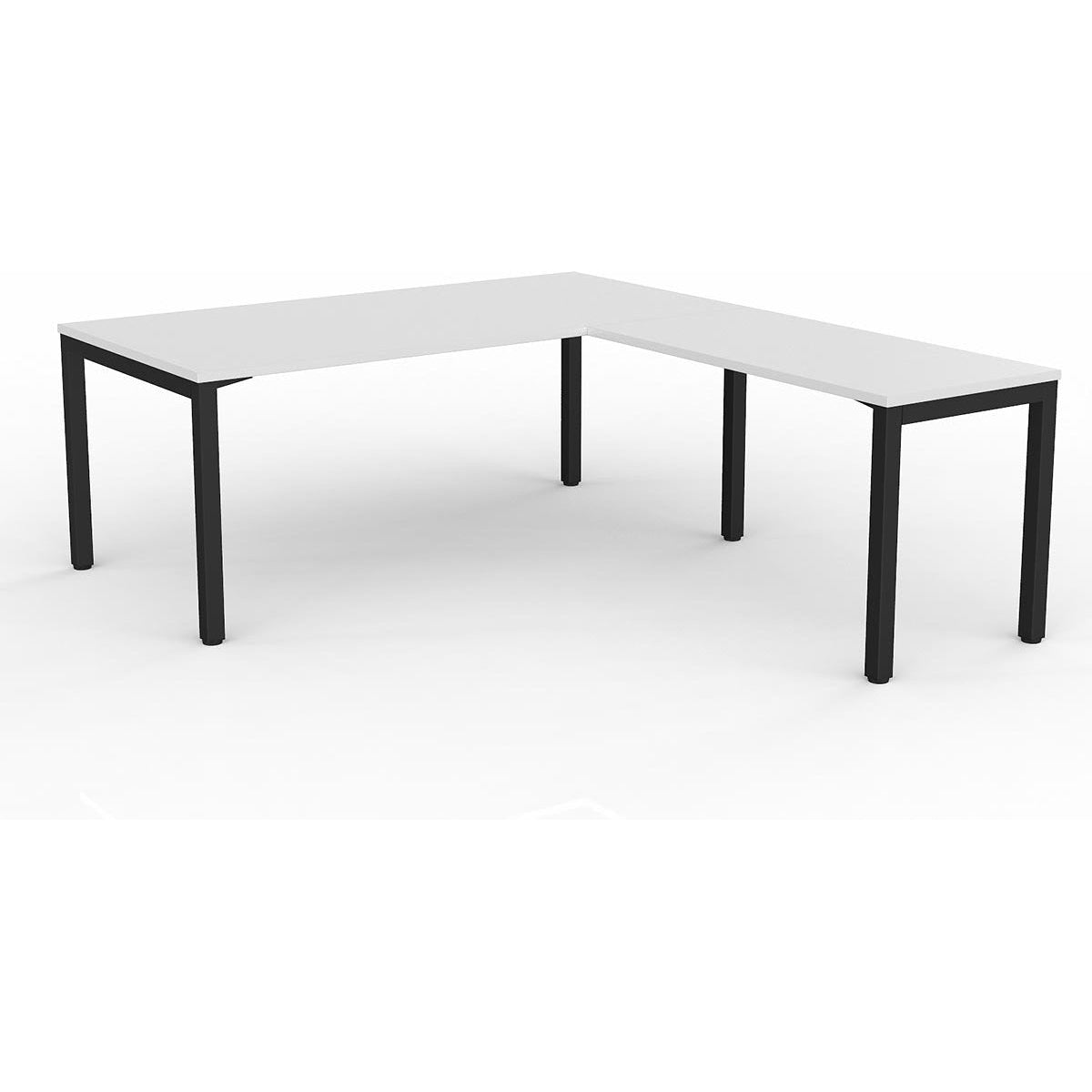 Axis Desk with Return - White Worktop