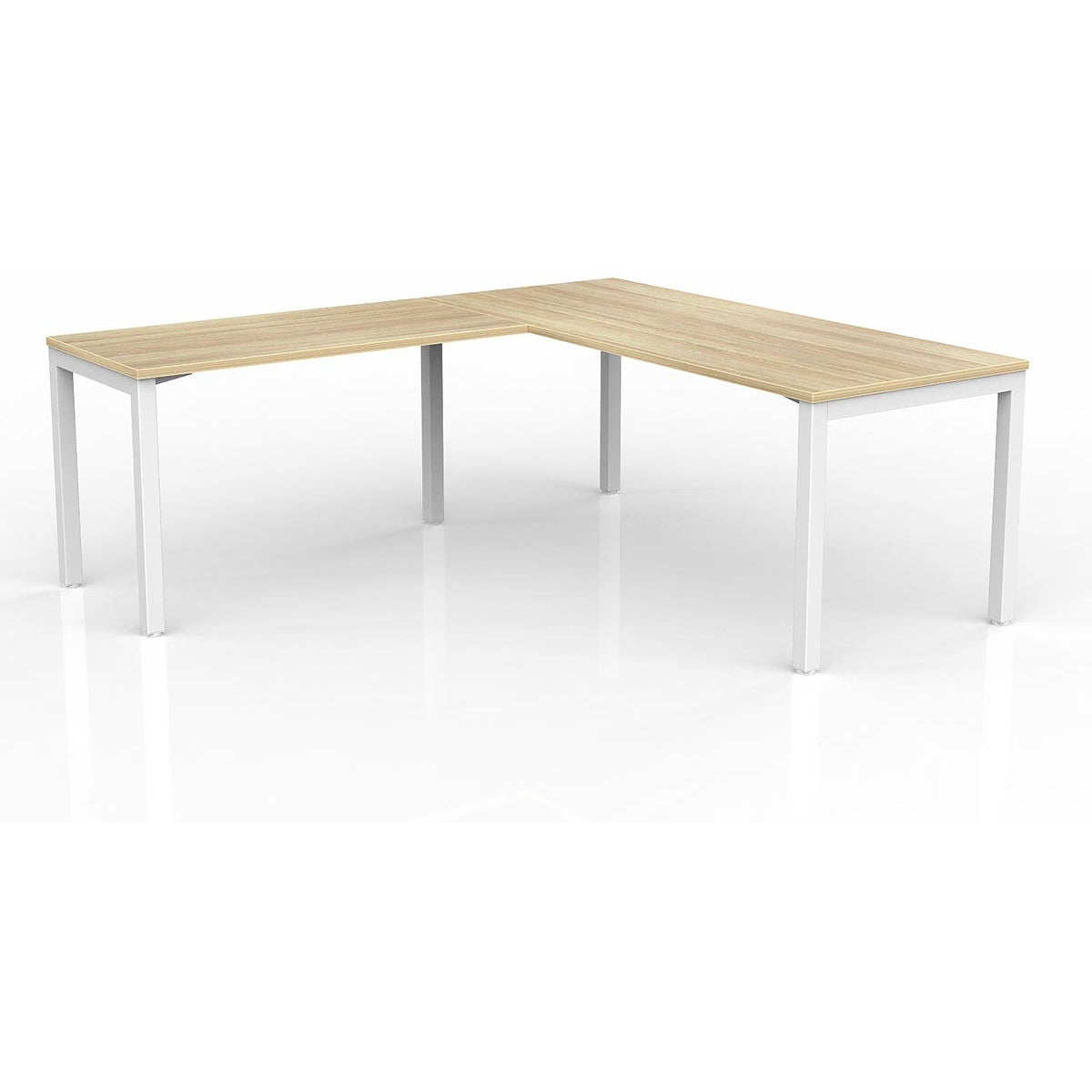 Axis Desk with Return - New Oak Worktop