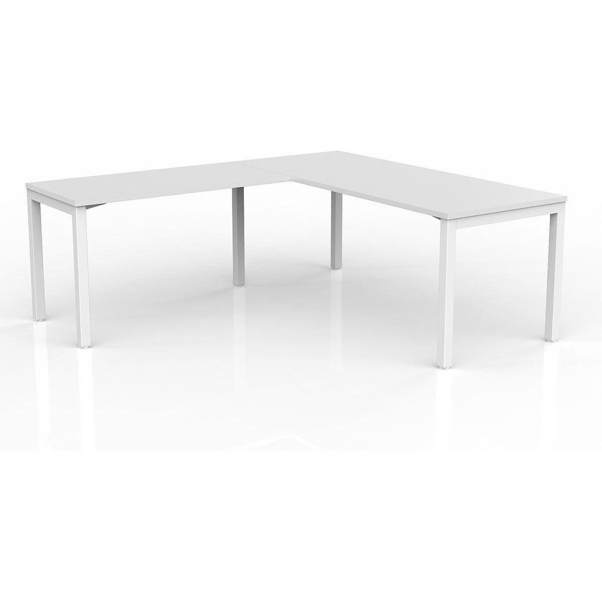 Axis Desk with Return - White Worktop