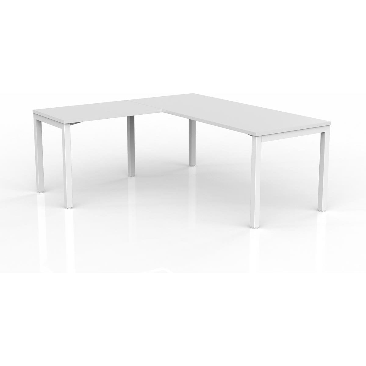 Axis Desk with Return - White Worktop
